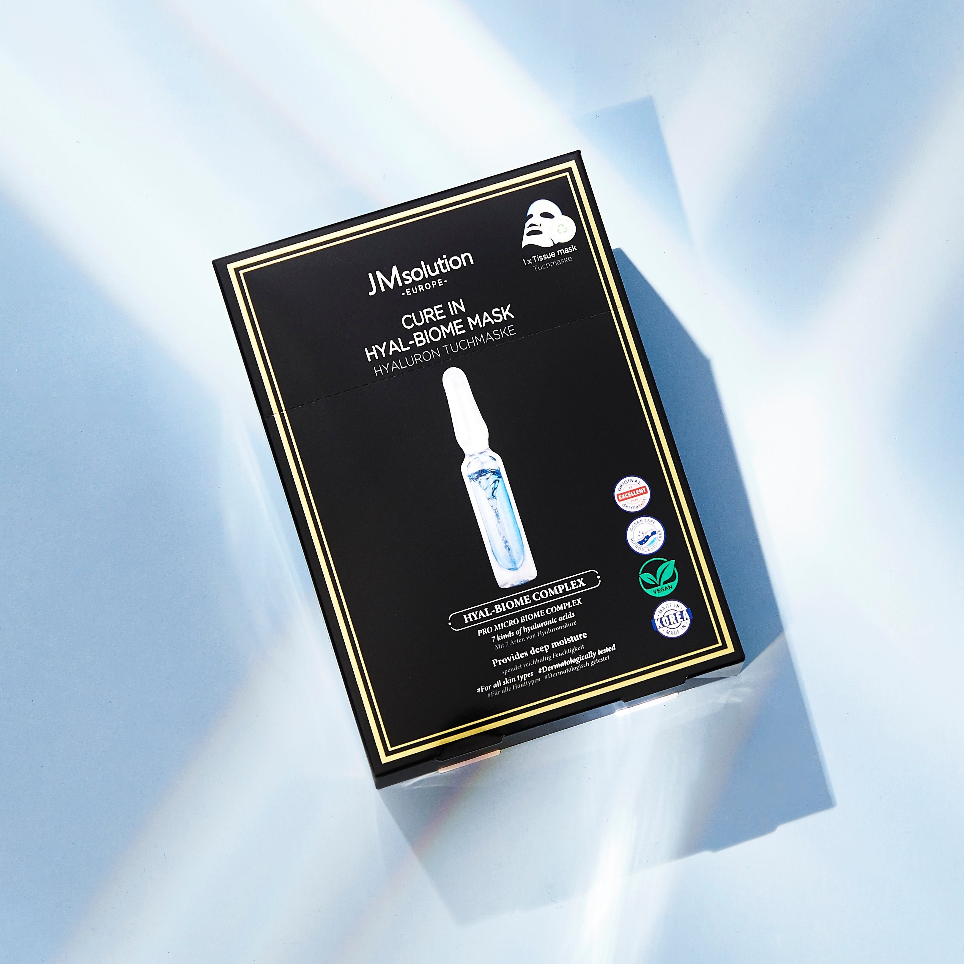 JM Solution Cure In HYAL-Biome Mask 30ml (1szt) intensywnie nawilżająca maska w płachcie