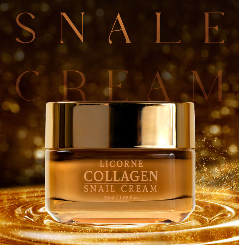 LICORNE Collagen Snail Krem 50ml I Przeciwstarzeniowy krem do twarzy z kolagenem i śluzem ślimaka
