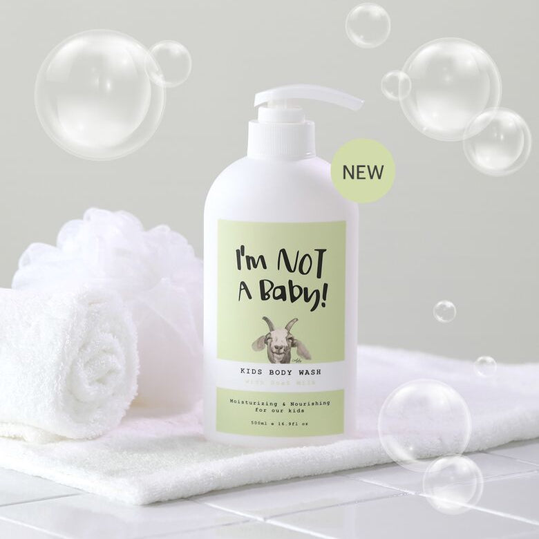 I'M NOT A BABY! Kids Body Wash with Goat Milk 500ml I Goat milk Extract