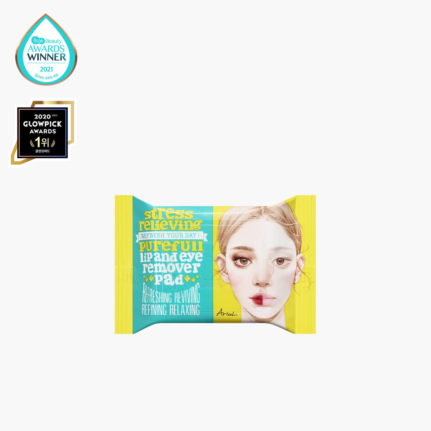 Ariul Stress Relieving Lip & Eye Remover Pads I Kojące Płatki do demakijazu oczu i ust (30szt)