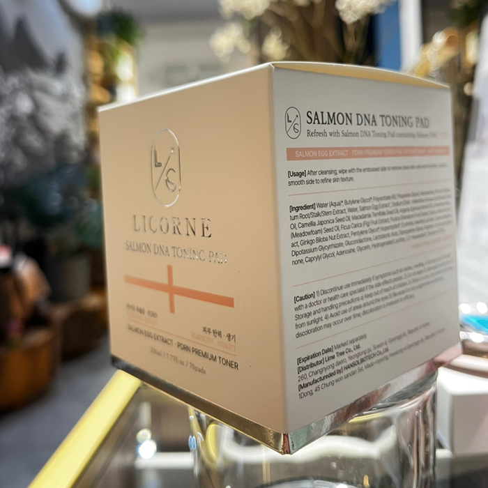 LICORNE Salmon DNA Toning Pad 70szt. I PDRN Salmon Egg