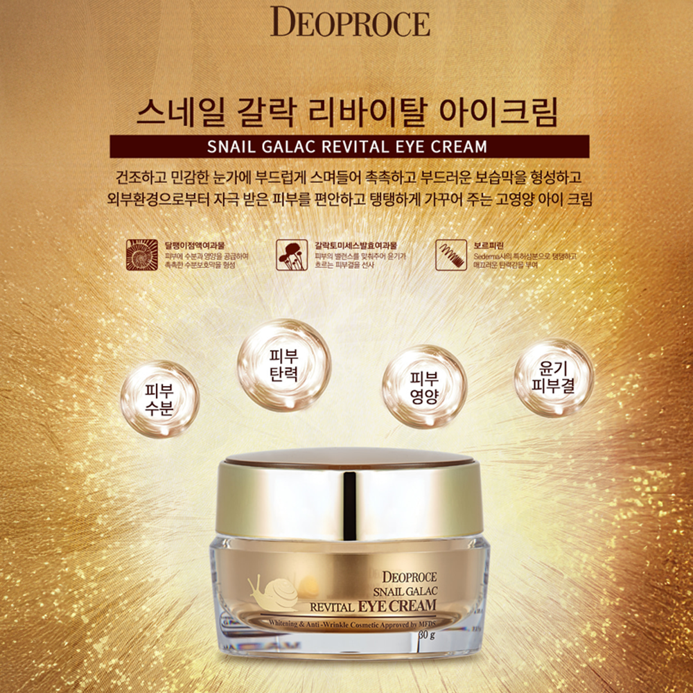 Deoproce Snail Galac Revital Eye Cream I Regenerujący krem pod oczy