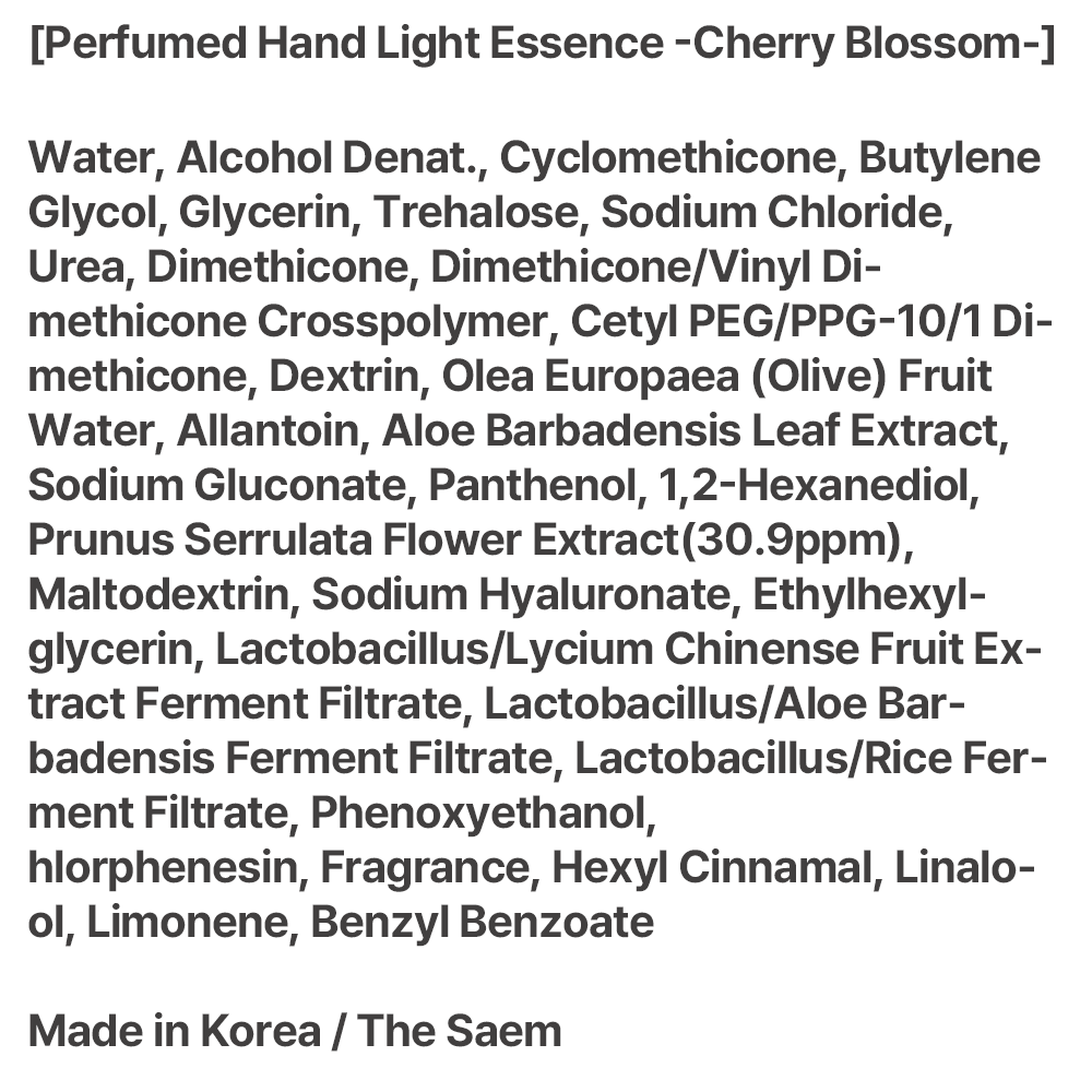 The Saem Perfumed Handcream 30ml | Krem do rąk perfumowany 30ml - Zapach Kwiatu Wiśni