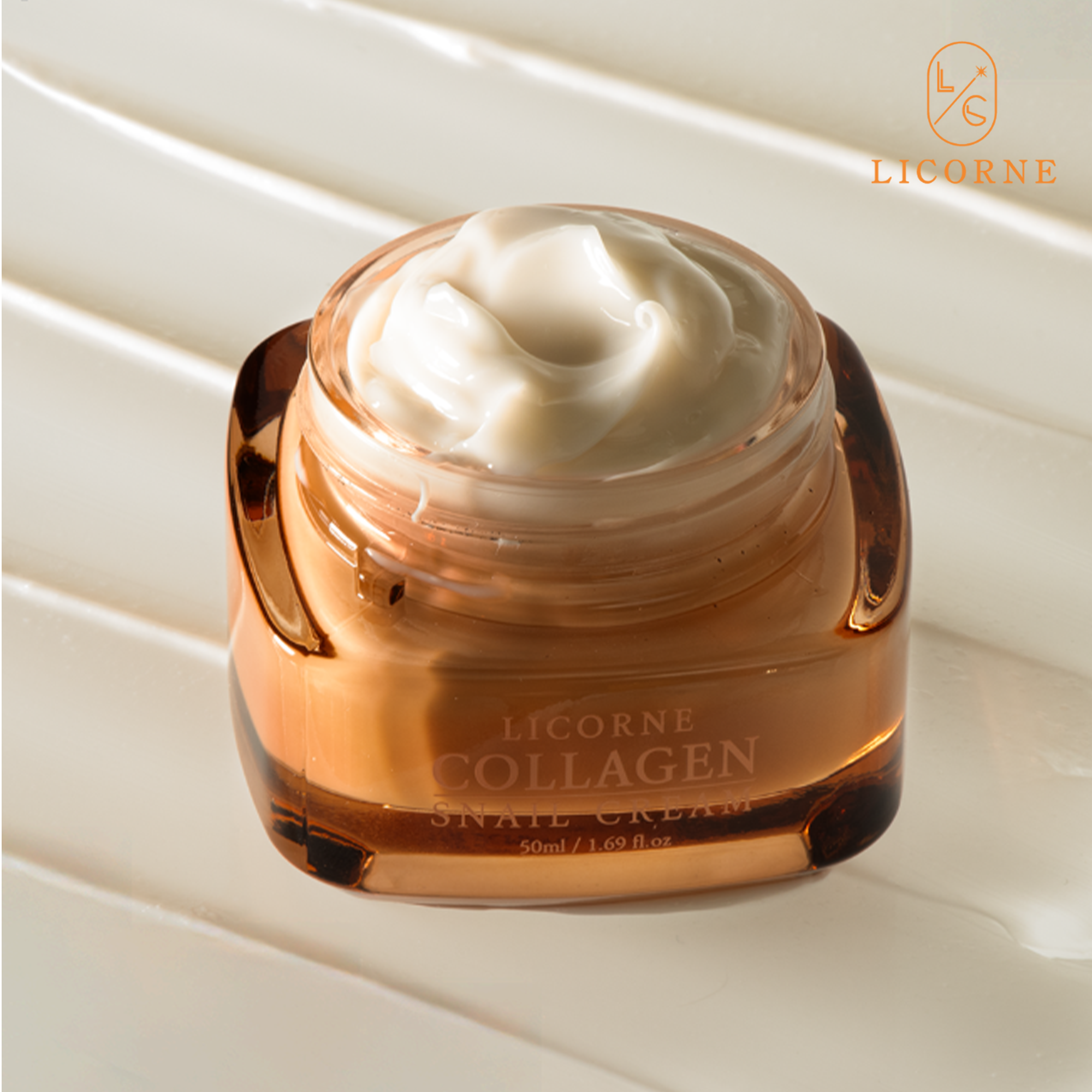 LICORNE Collagen Snail Krem 50ml I Przeciwstarzeniowy krem do twarzy z kolagenem i śluzem ślimaka