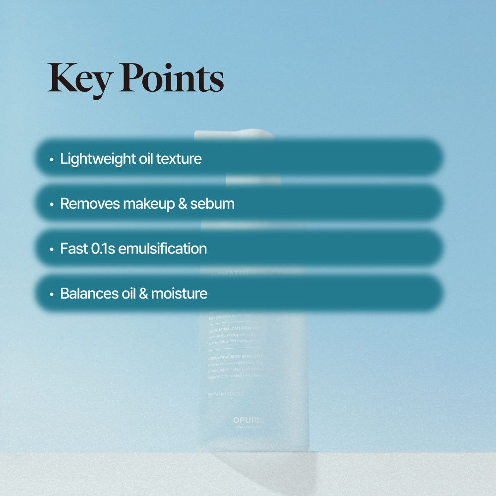 OPURIS Olejek do Demakijażu 200ml | Mleko Owsiane i Ekstrakt z Ryżu