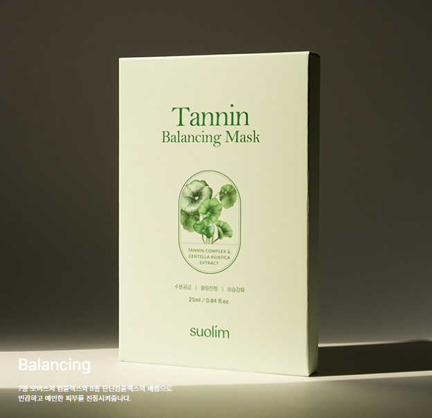 Suolim Tannin Balancing Mask (25ml*1szt) I maska w płachcie oczyszczająco-kojąca