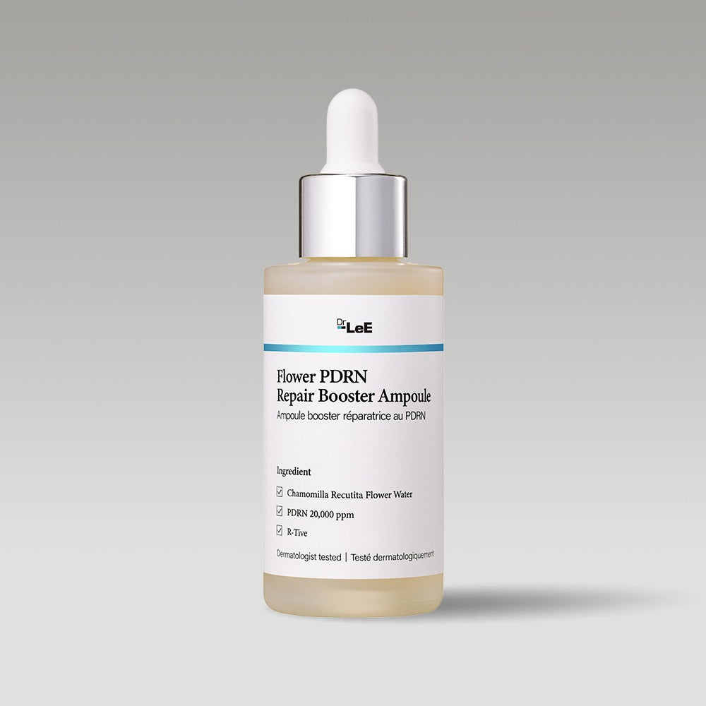 Dr.Lee Flower PDRN Booster Ampoule 50ml I Intensywnie regenerująca ampułka z PDRN 20 000 ppm – odbudowa, ukojenie i anti-aging