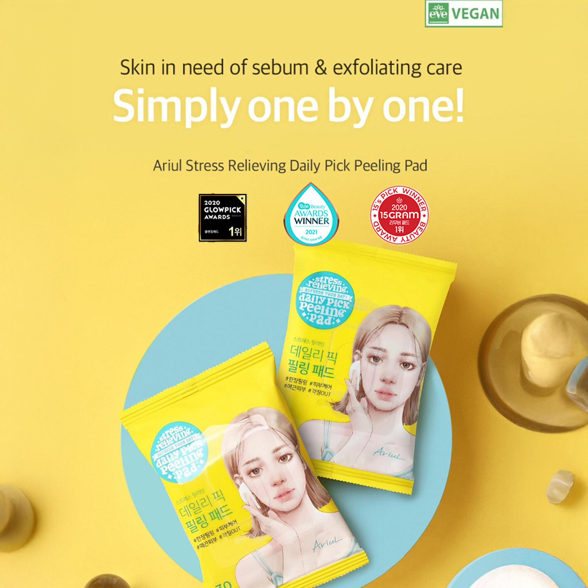 ARIUL Odprężające Codzienne Płatki Peelingujące 30szt